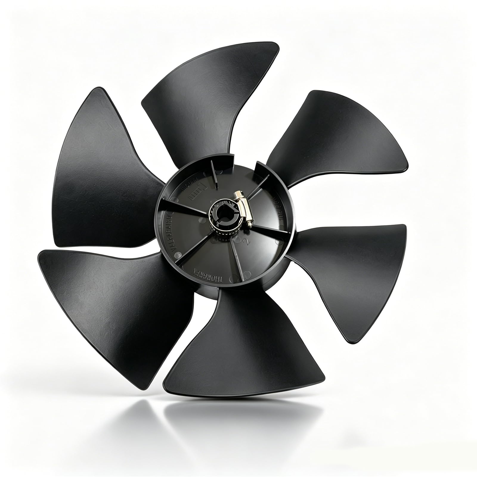 PIHIL fan blade front view showing full 10.5 inch profile and balanced vanes for quieter airflow