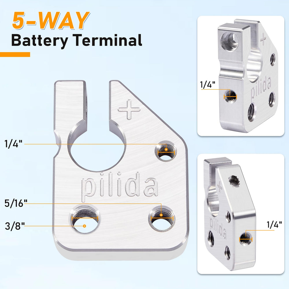 Pilida close-up of aluminum terminal surface highlighting corrosion resistance and durable finish