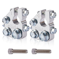Pilida front view of positive and negative terminals showing multiple studs and tidy layout for easy installs