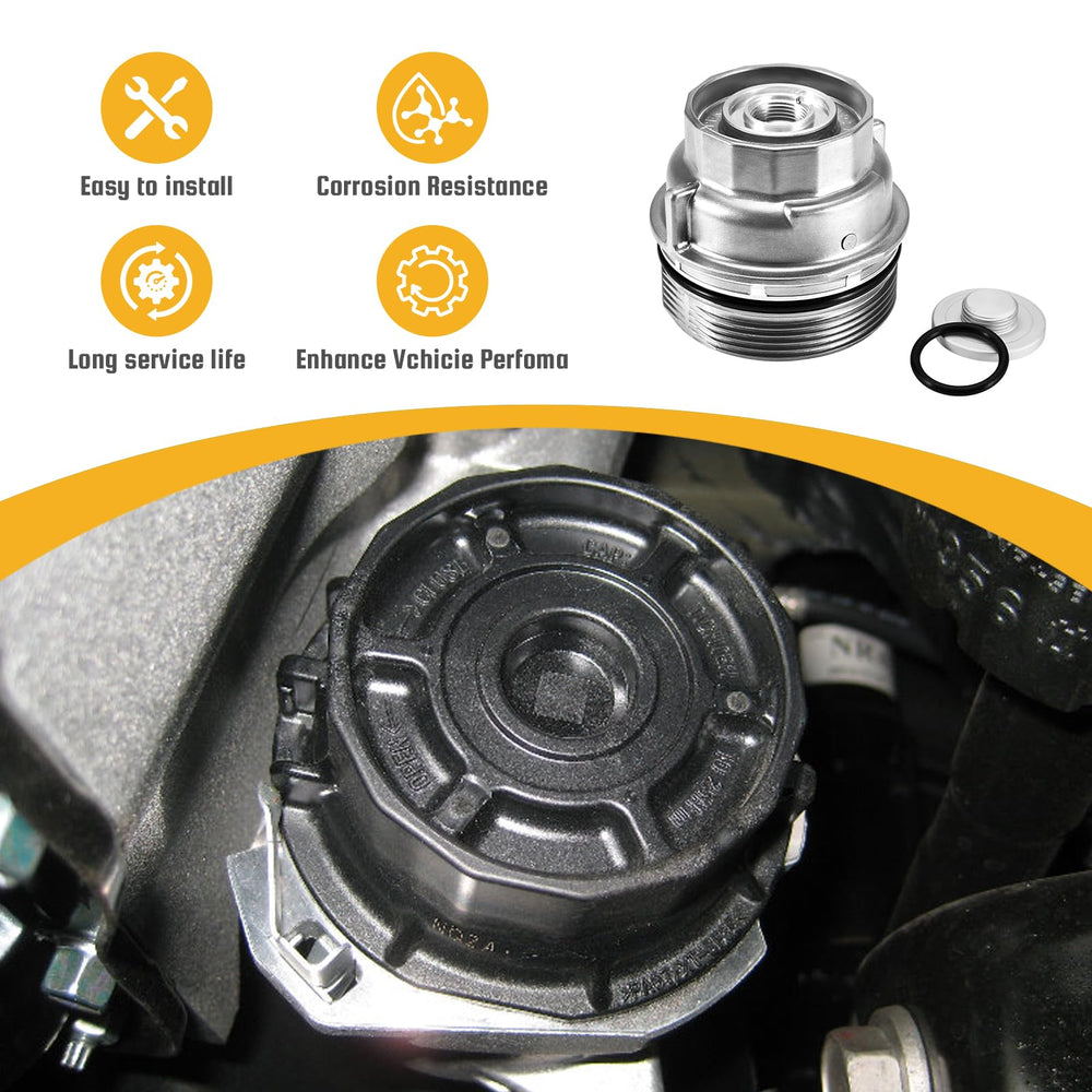 Pilida oil filter housing installed on engine demonstrating correct fit and leak prevention