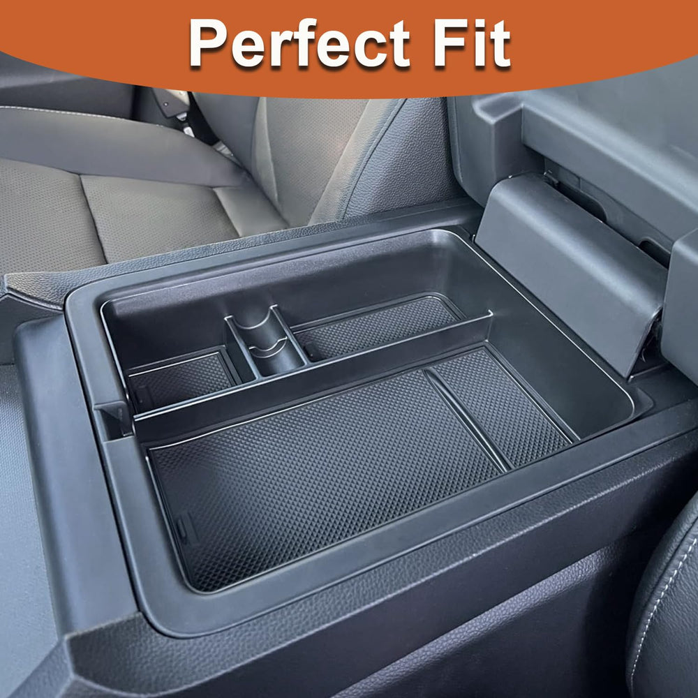 PIMCAR armrest divider top view organizing sunglasses and cables securely