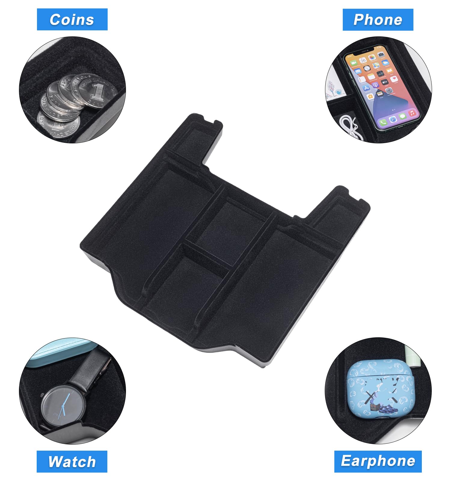 PIMCAR insert leaving charging port accessible for convenient device power