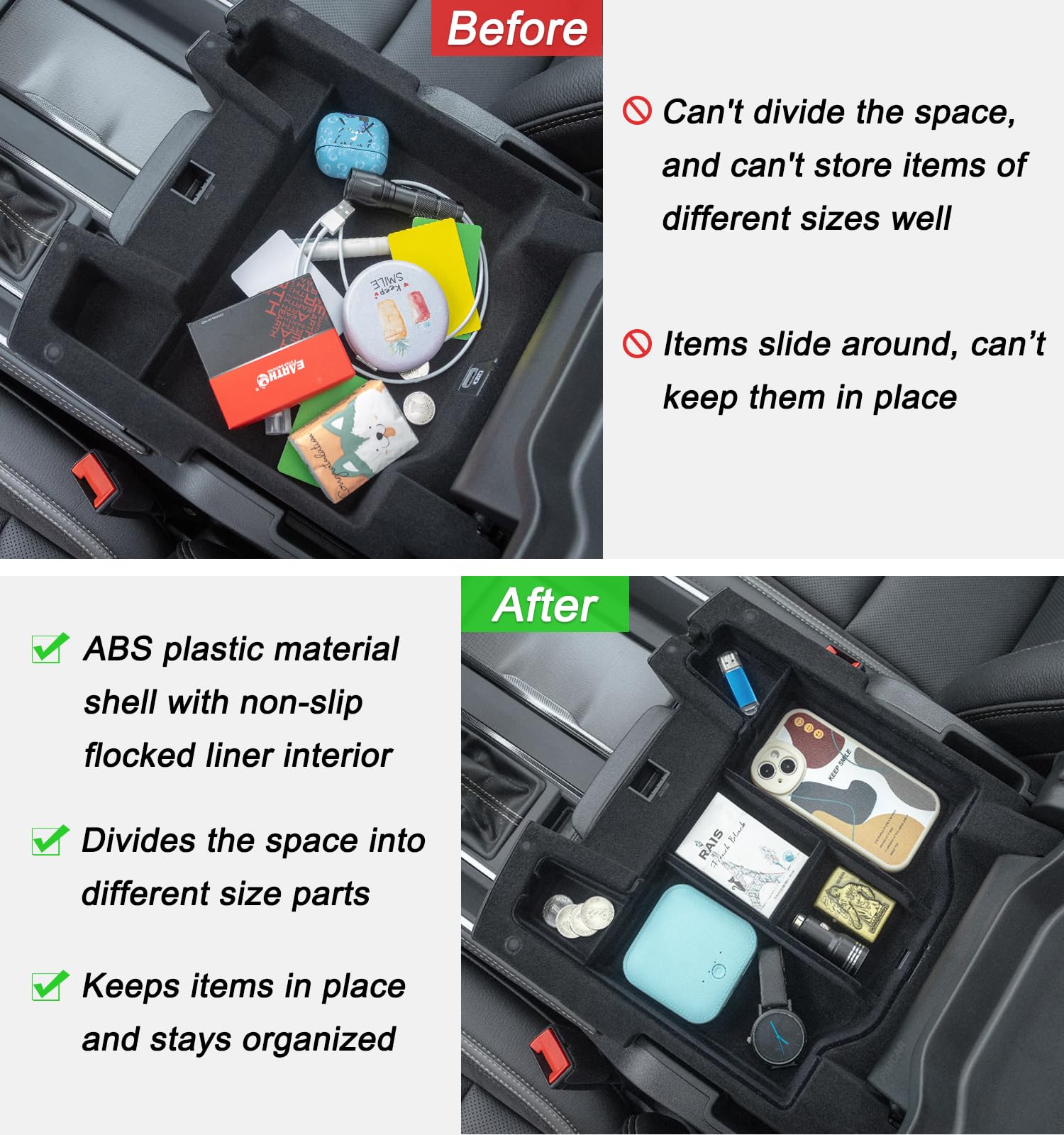 PIMCAR close-up of flocking interior protecting devices and reducing noise