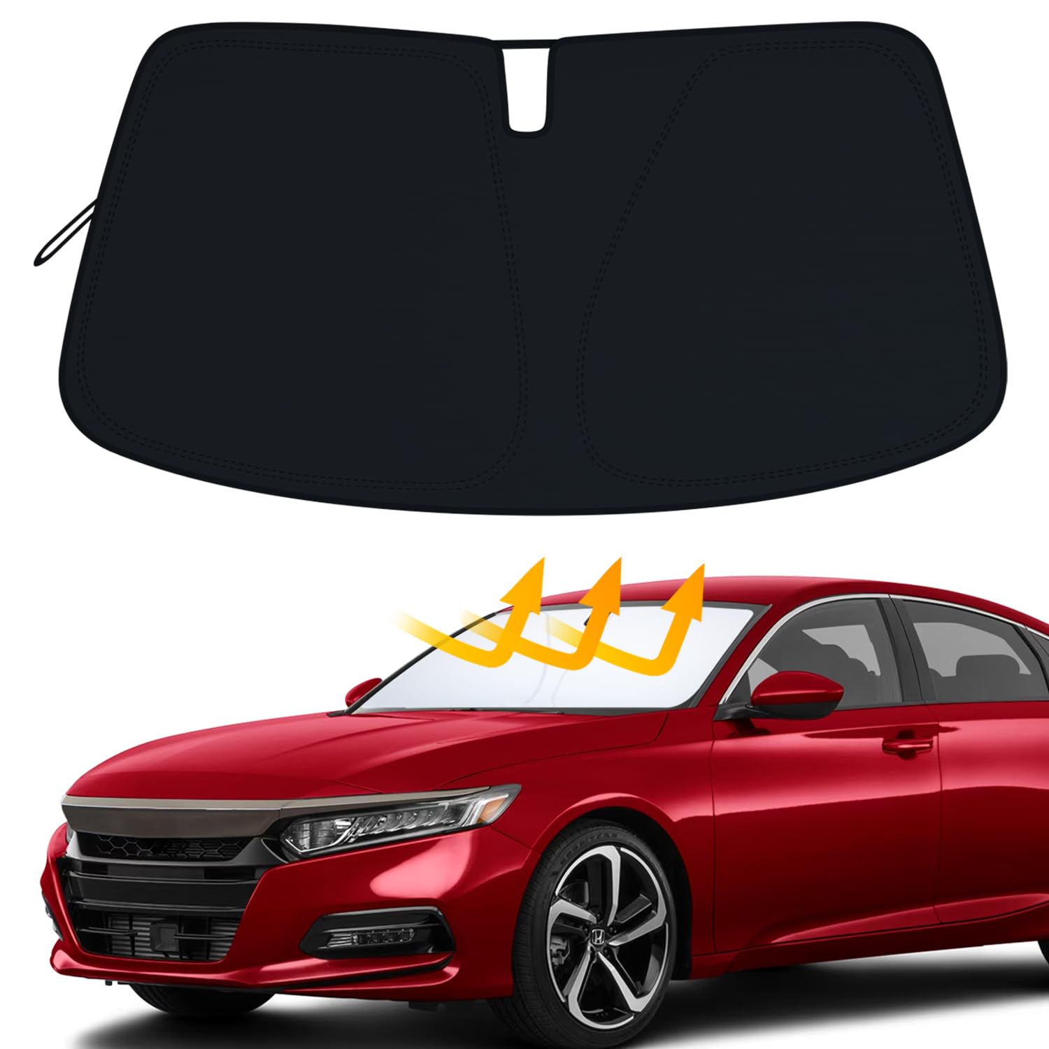 PIMCAR front packaging for Accord sun shade, protects interior from heat