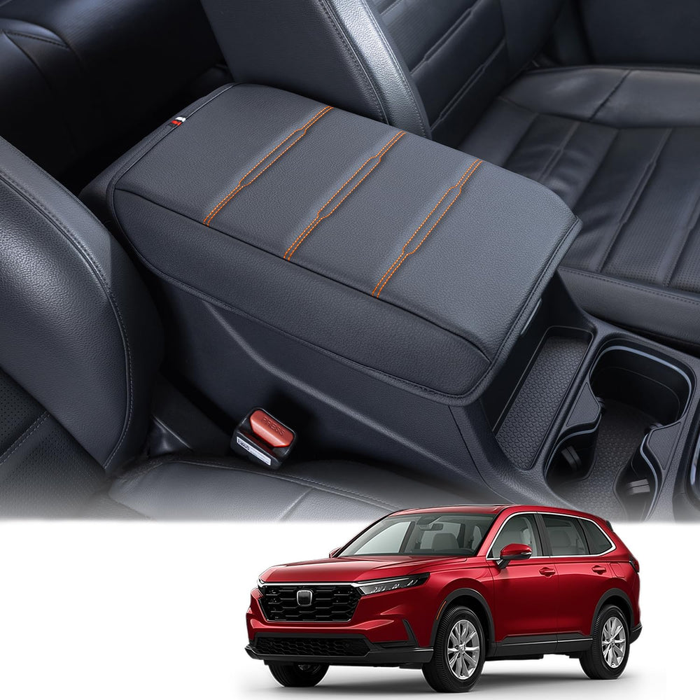 PIMCAR front view console cover installed on CRV showing clean fit and protection