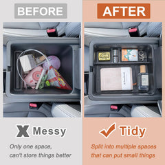 PIMCAR hidden storage box installed under armrest for discreet valuables