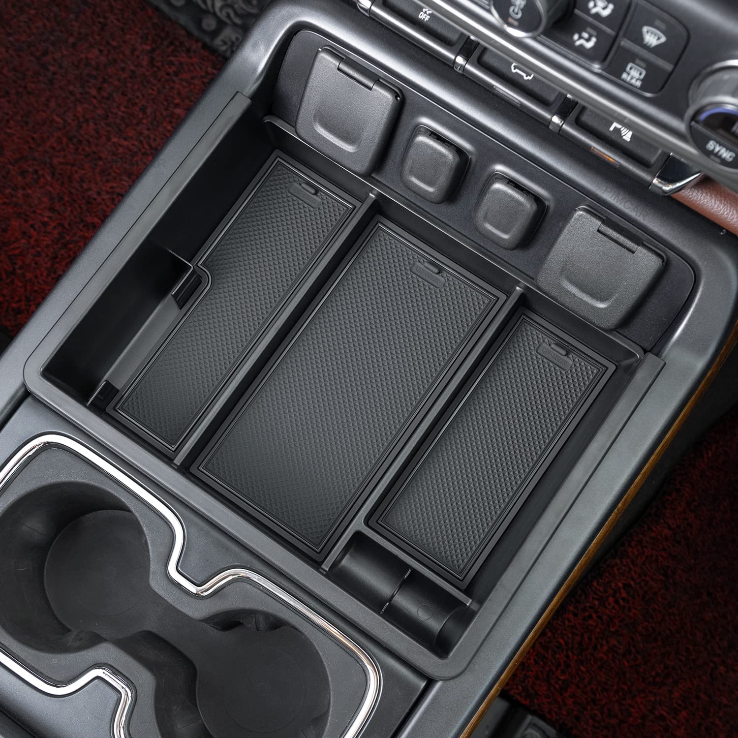 PIMCAR installed in a 2016 Silverado console for a factory-like fit and finish