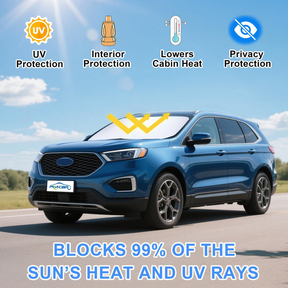 PIMCAR installed in Ford Edge windshield demonstrating full coverage