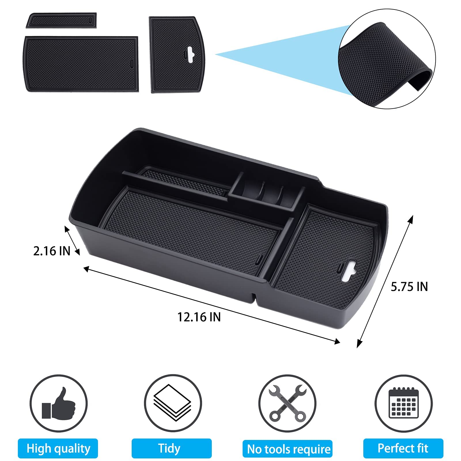 PIMCAR rubber pad detail preventing items from sliding and rattling