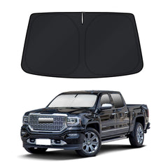 PinBaoLaLa front view full coverage shade protecting windshield and cooling cabin
