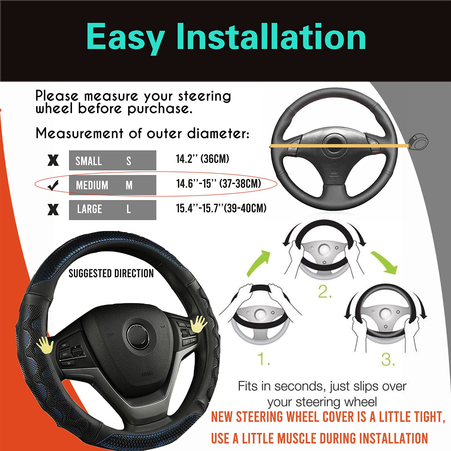 PINCTROT hand gripping the cover while driving showing enhanced control benefit