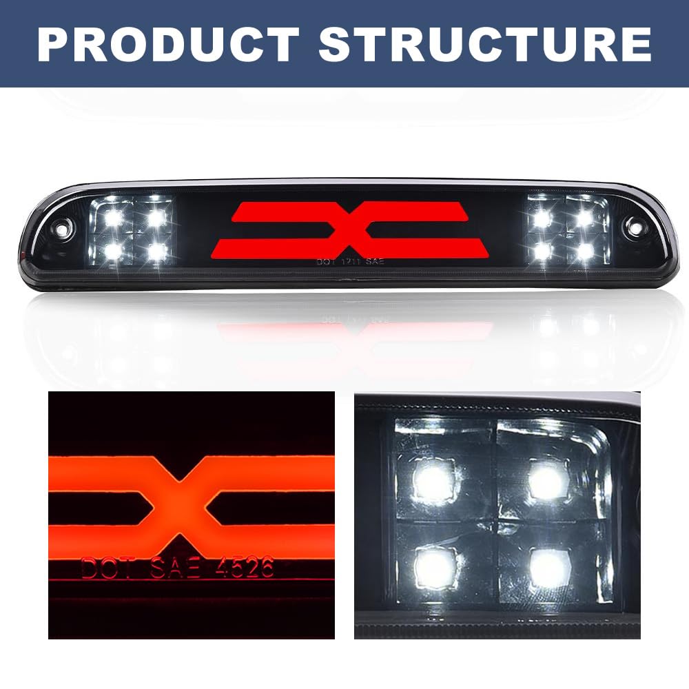 PIT66 illuminated at night on truck showing bright, high-mounted brake visibility