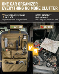 Pitozer installed in an SUV backseat keeping items reachable and tidy