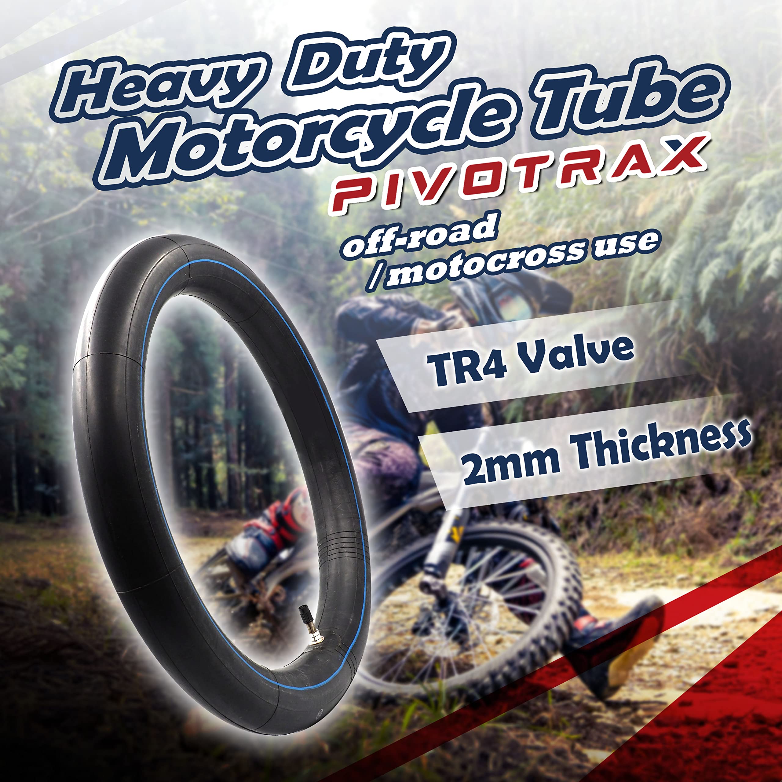 PIVOTRAX closeup of 2mm butyl rubber showing reinforced puncture resistance