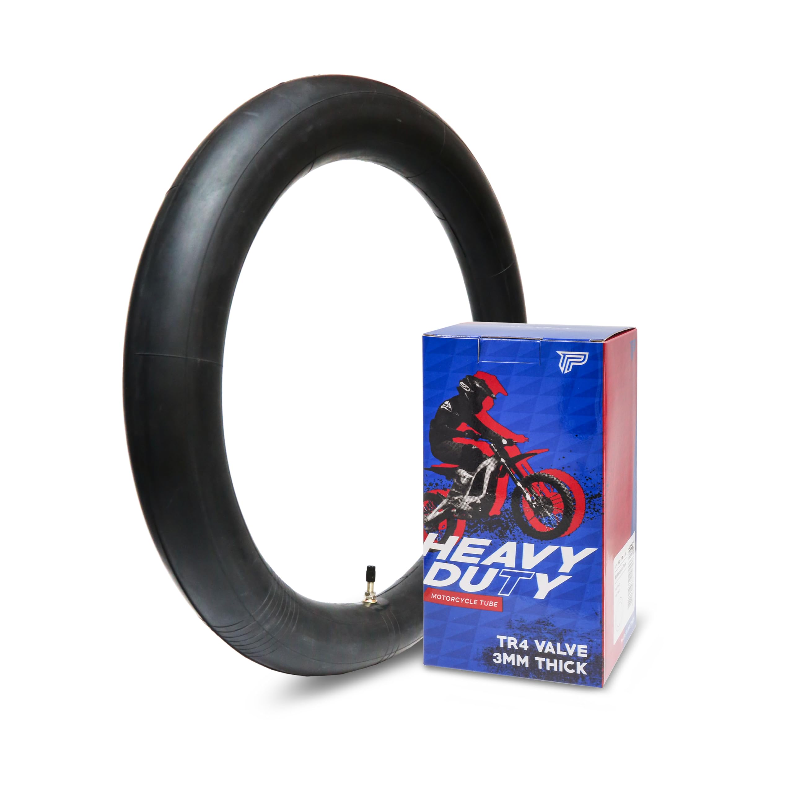 PIVOTRAX front view of packaged inner tube showing model and fit for quick selection