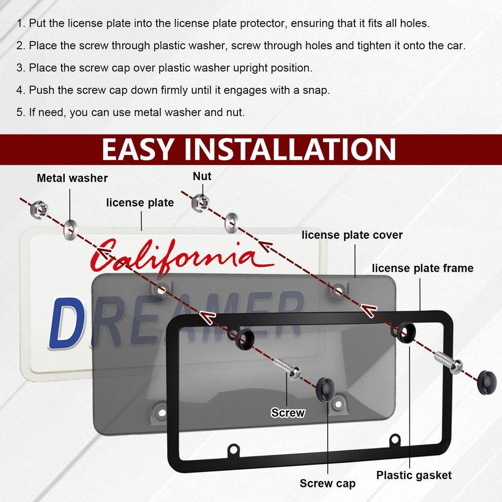 PLALEI screws caps washers and sealing pads set for easy installation