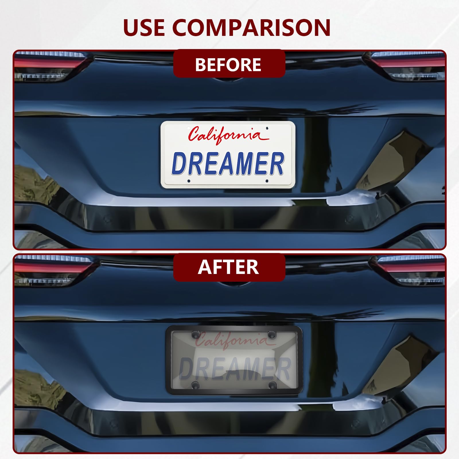 PLALEI slim frame edge detail showing unobstructed plate visibility