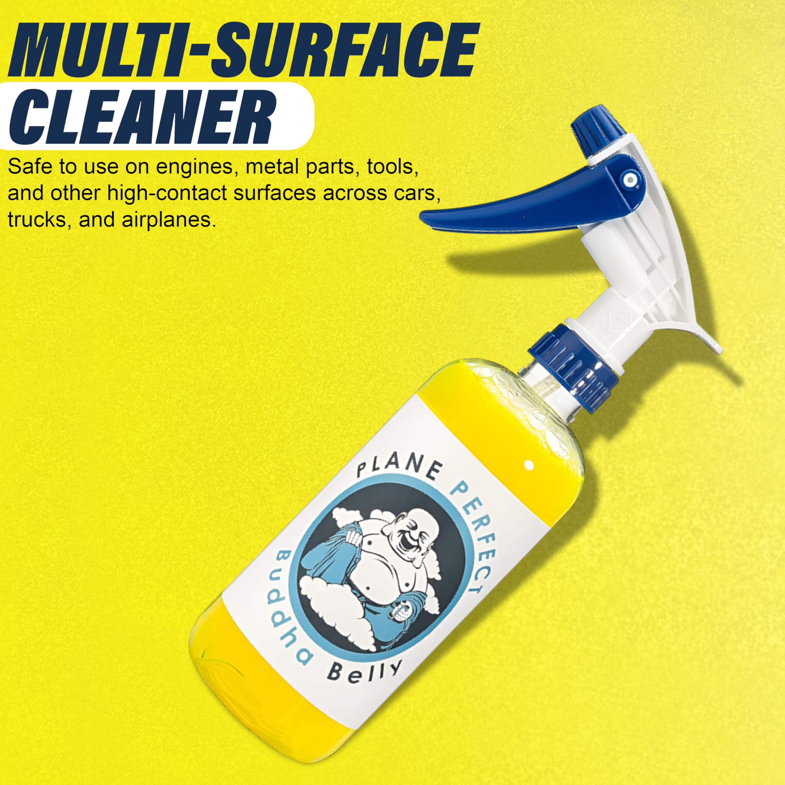 Plane Perfect bottle on workshop bench suggesting professional maintenance tool