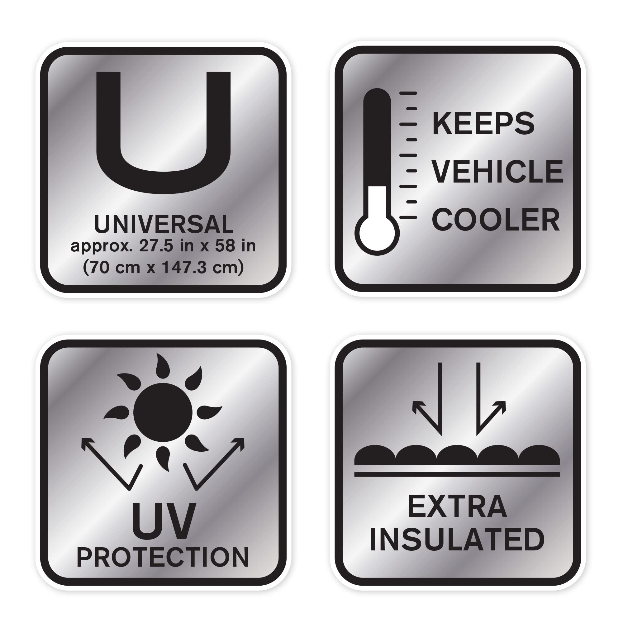 Plasticolor reflective backing close detail showing heat-reflective surface benefit