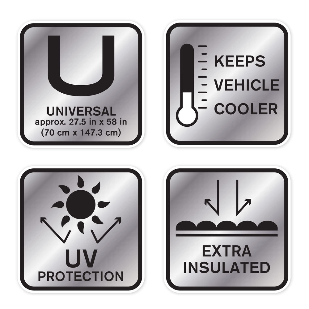 Plasticolor reflective backing close detail showing heat-reflective surface benefit