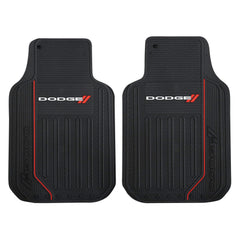 Plasticolor Dodge front mat packaging showing set and branding benefit durable protection