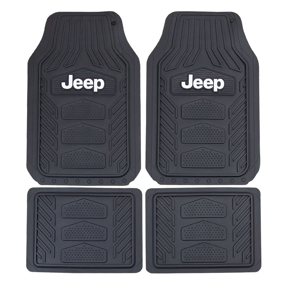 Plasticolor Jeep front mats view showing full coverage and protection
