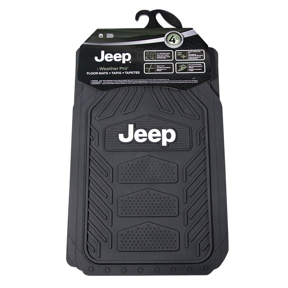 Plasticolor Jeep mats installed in vehicle demonstrating fit and interior protection