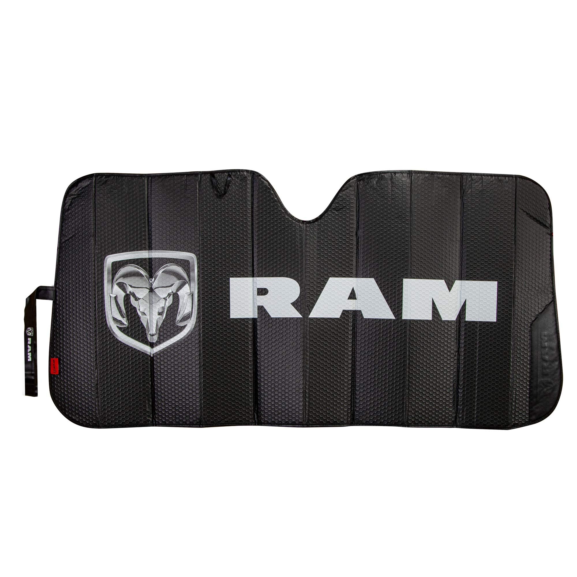 Plasticolor RAM front view showing matte black sunshade and clear protection