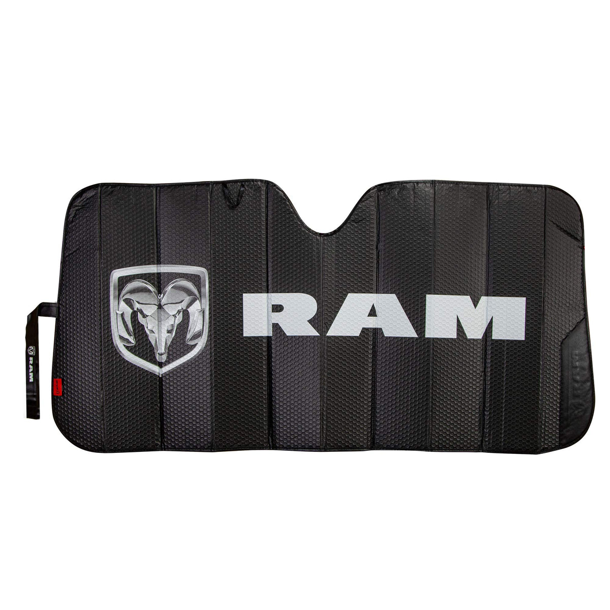 Plasticolor RAM front view showing matte black sunshade and clear protection