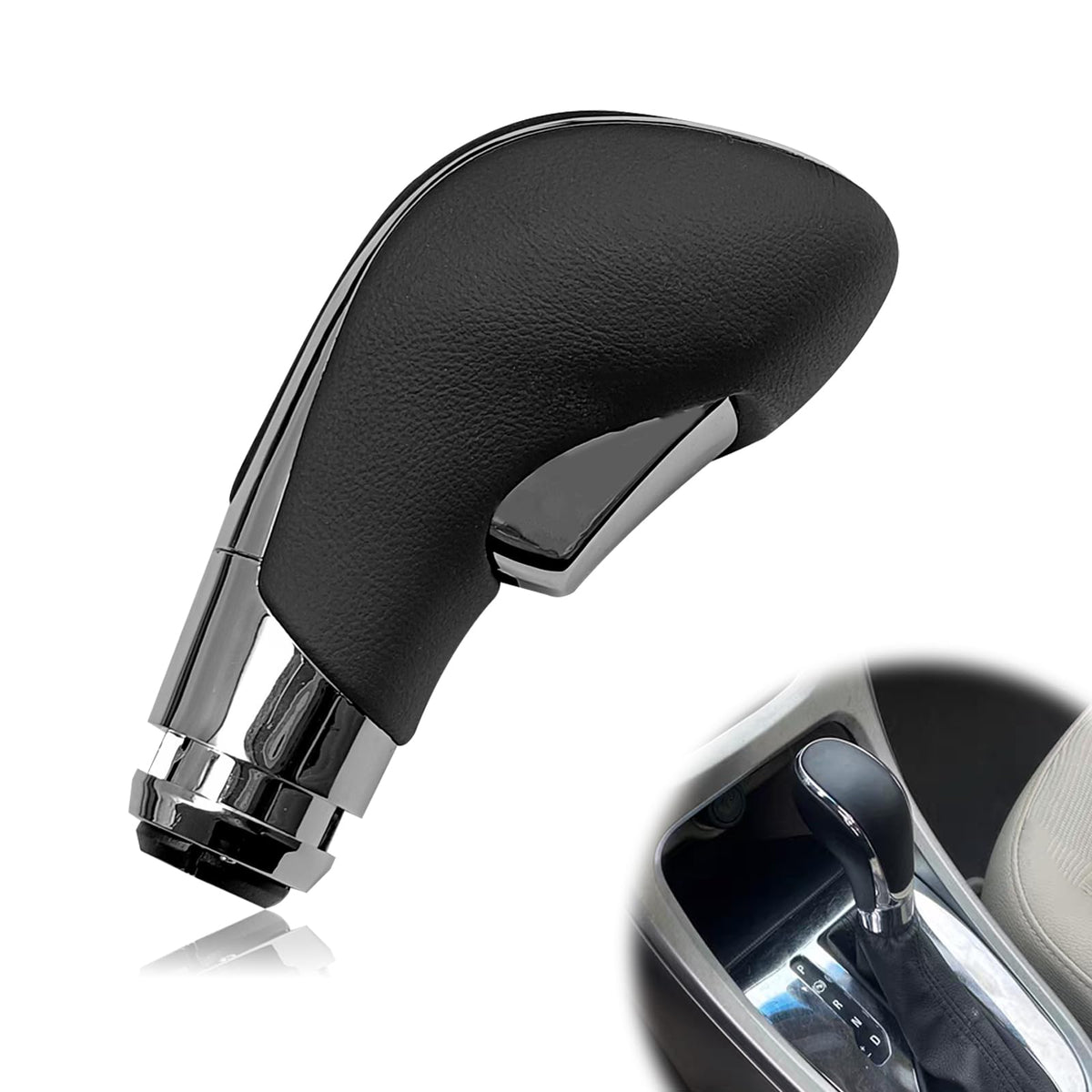 Pleoos front profile gear knob showing sleek finish and improved grip