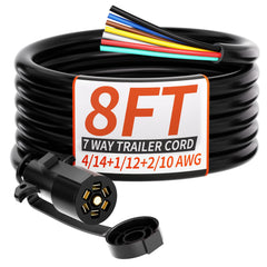 PlugSaf front view of 7-way plug showing robust connector for reliable towing