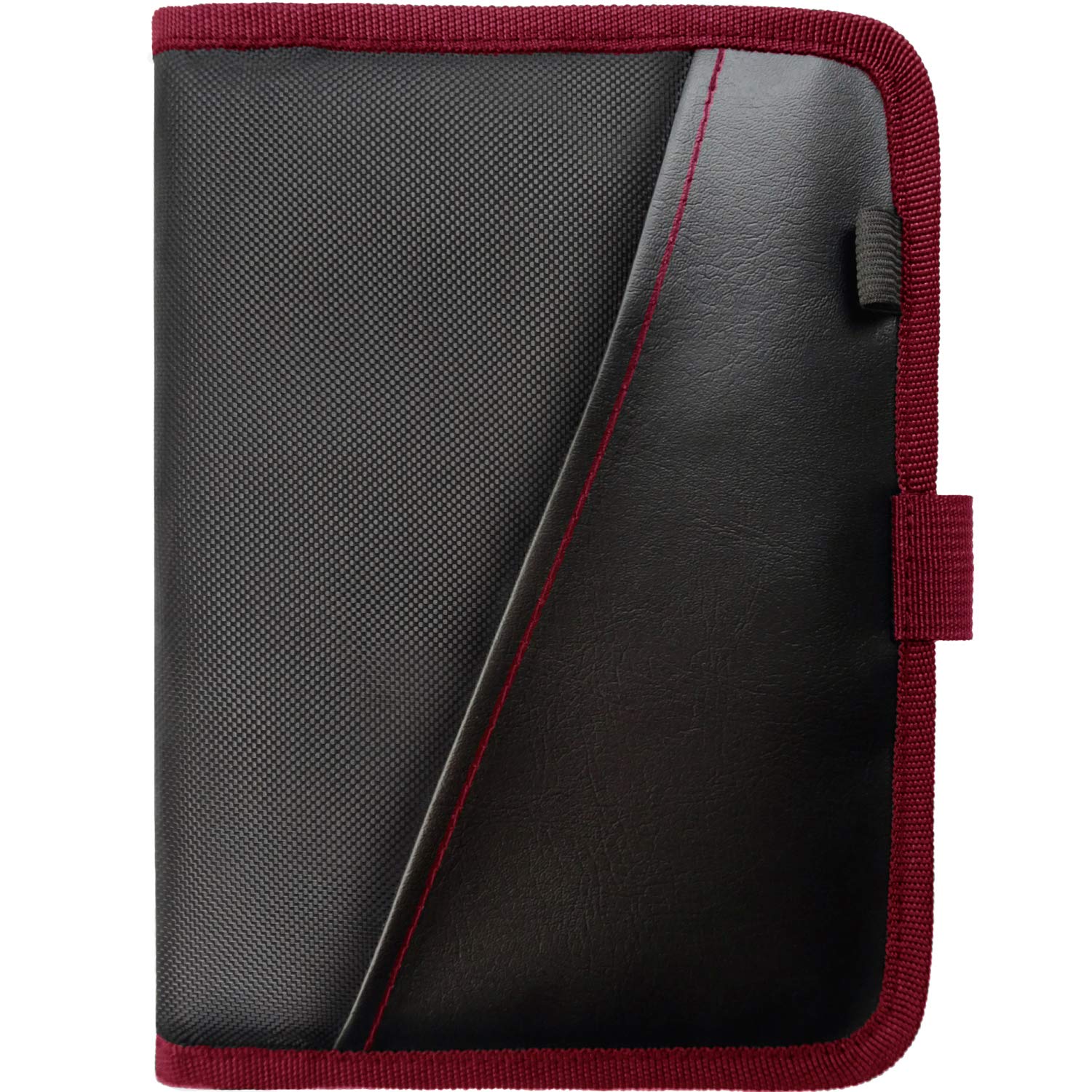 PlusXpres front view of red organizer showing compact design and easy access