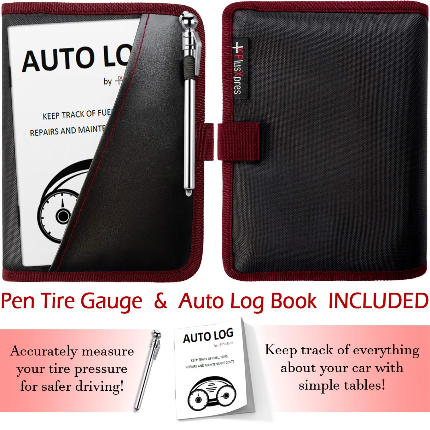 PlusXpres open interior layout displaying pockets and organized documents for convenience