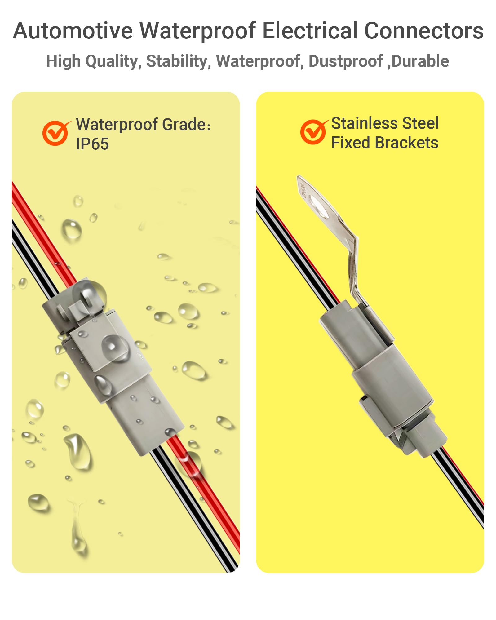 PLUXPAER stainless steel bracket mounted to connector demonstrating secure, vibration-resistant fixing