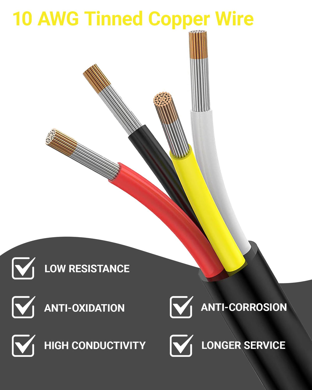 PLUXPAER connector held in hand to show 10AWG scale and clear size-for-current benefit