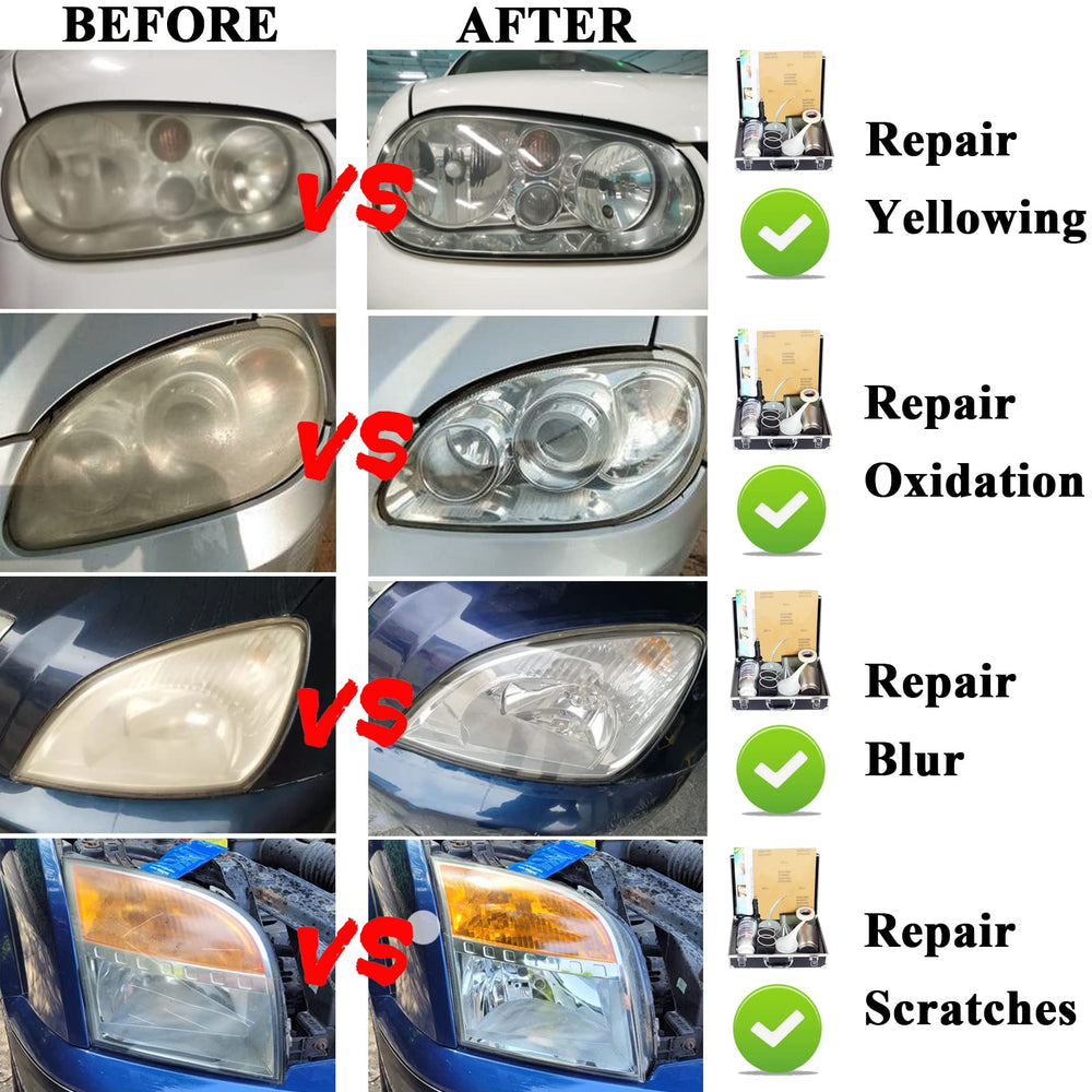 Pmbqifay applied to car headlight showing restored clarity benefit