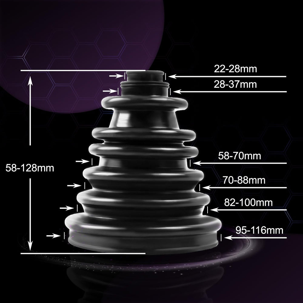 Pnkauto boot held in hand showing size and fit to confirm shaft compatibility
