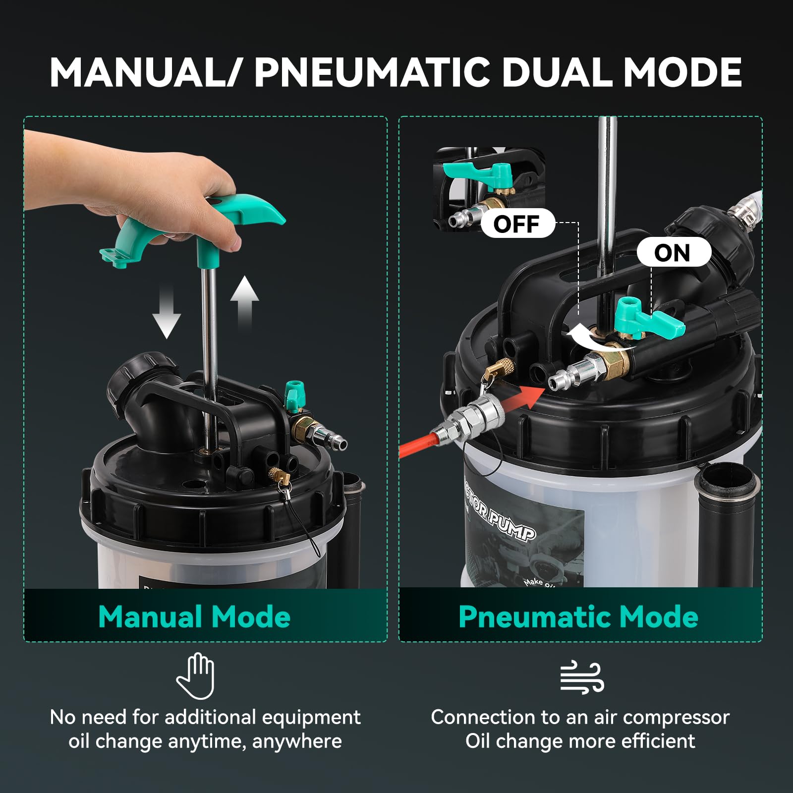 Poafamx pneumatic connector close-up illustrating fast air-powered extraction