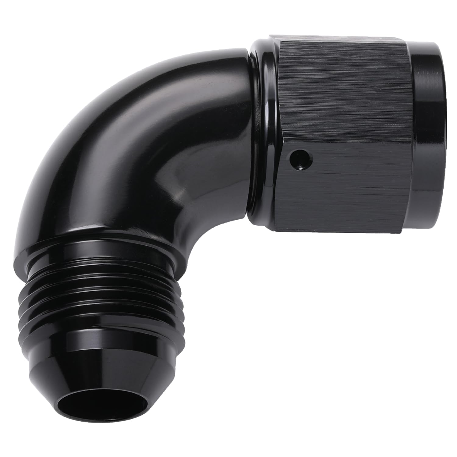 Podavelle side profile of adapter with ruler for scale, space-saving routing benefit