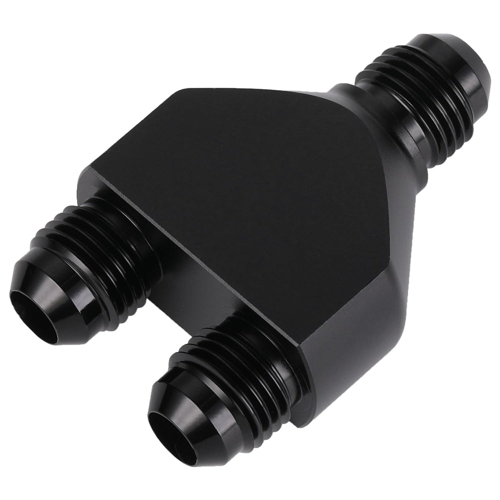 Podavelle Y-block installed on fuel line demonstrating reliable fuel routing
