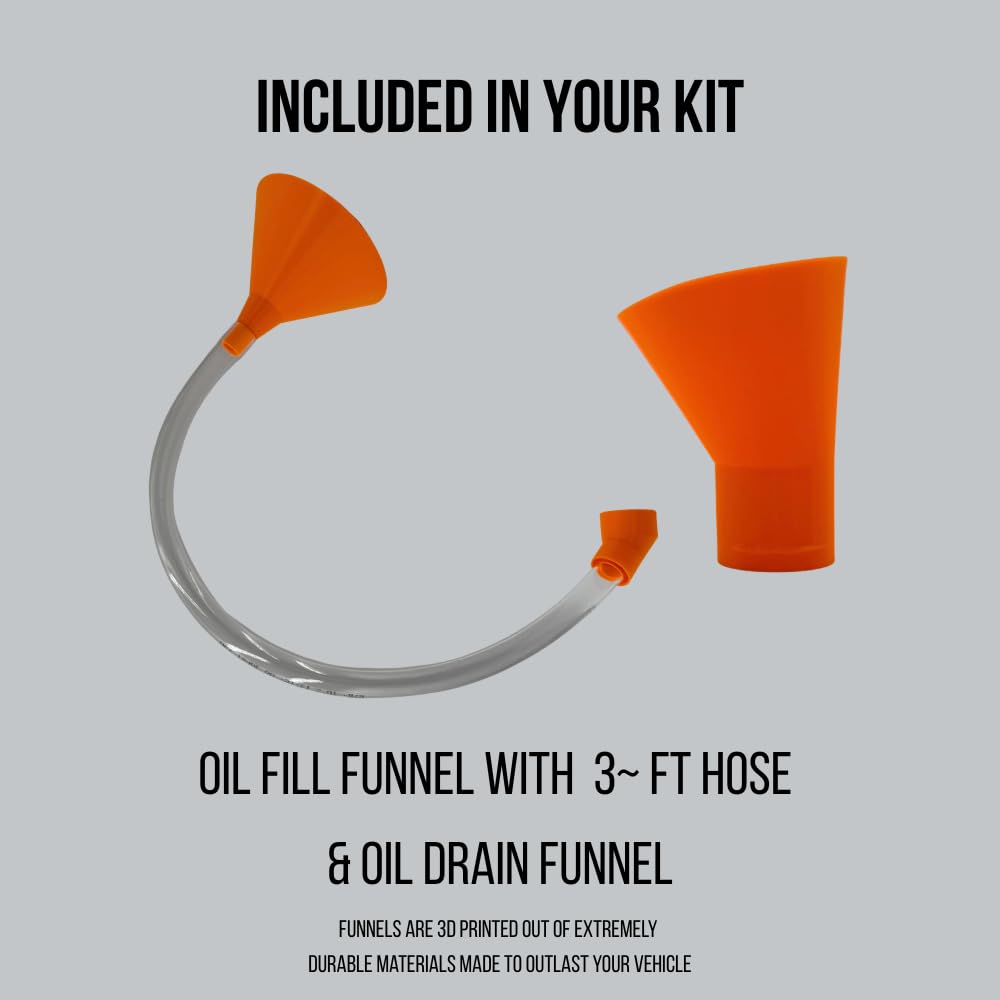 Podium Made kit in use with technician side-pouring oil for spill-free refill