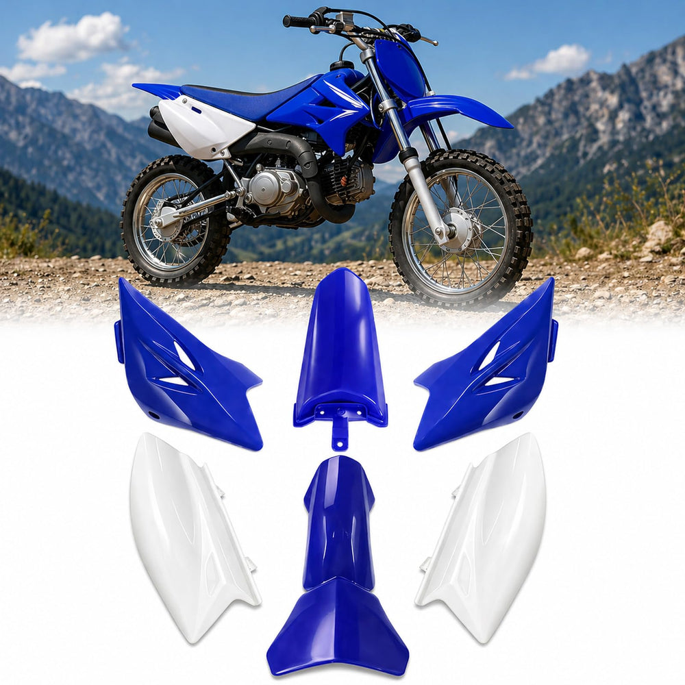 Podoy front fender blue and white showing fit and fresh look