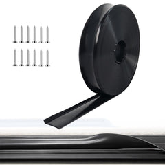 Podoy front view of 50ft black vinyl roll showing full length and packaging benefit
