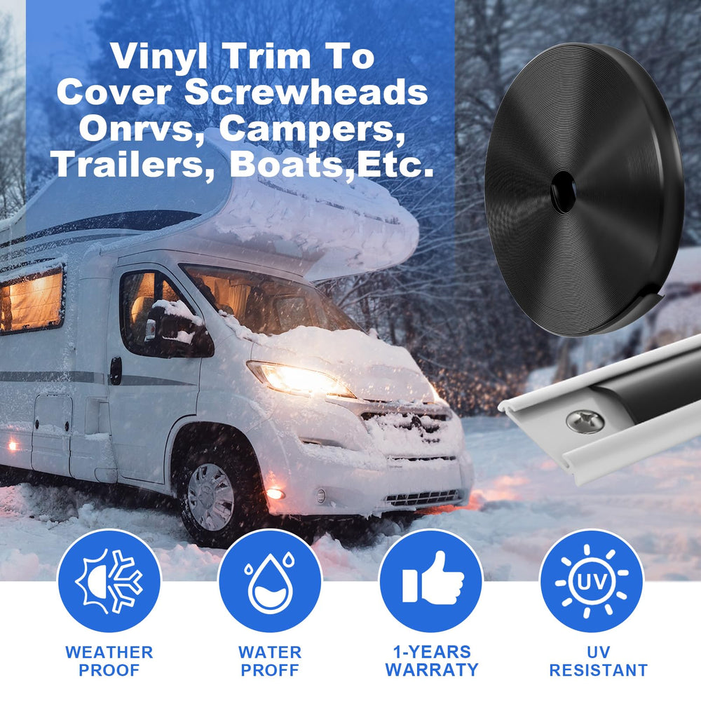 Podoy on an RV at a campground showing improved exterior appearance and protection