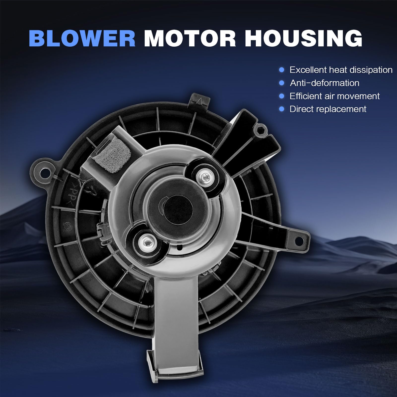 POHILA blower motor electrical connector view showing plug-and-play convenience