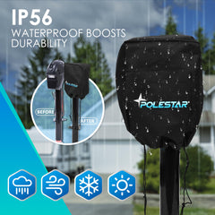 POLESTAR motor and brake detail showing secure, controlled descent benefit