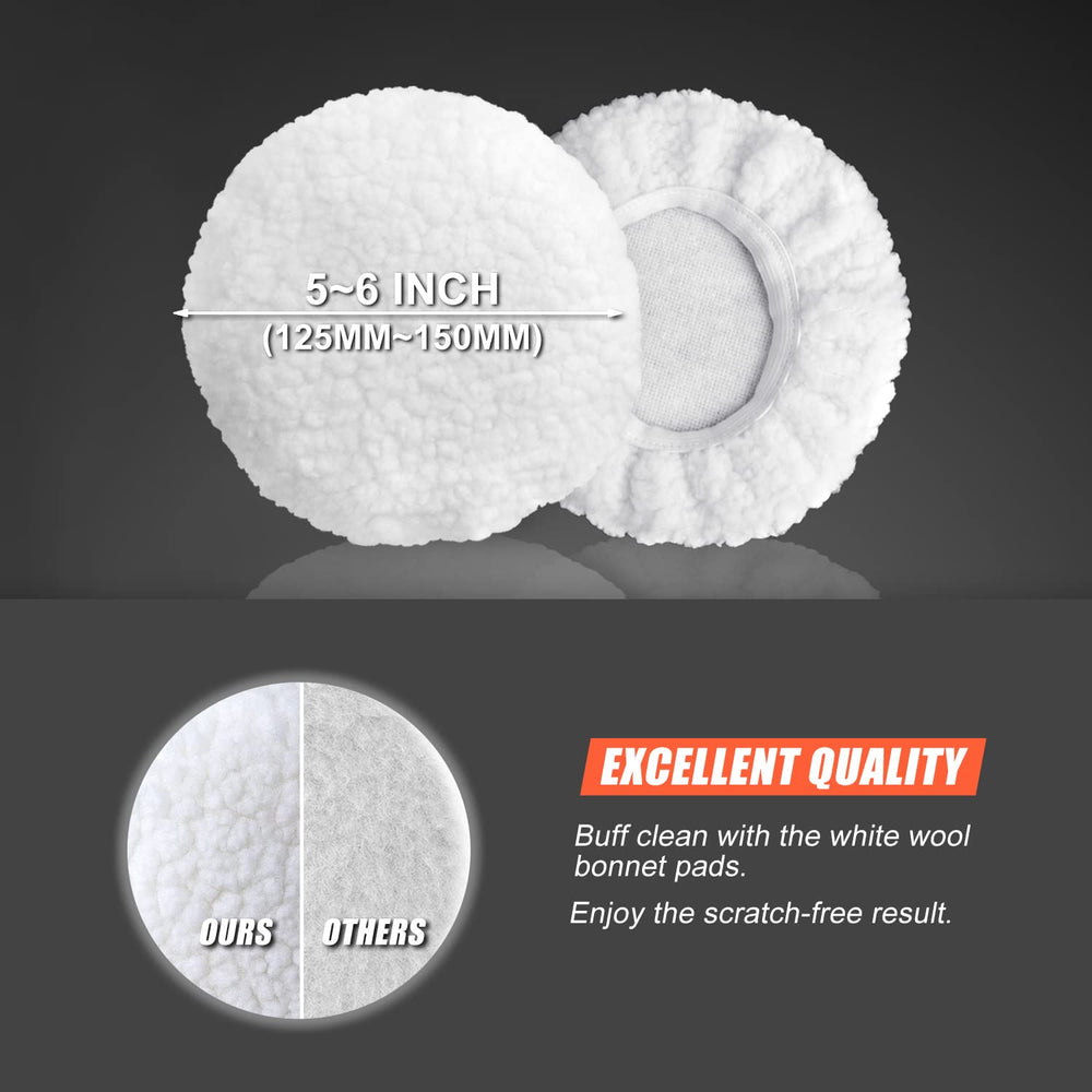 POLIWELL white bonnet cap for dust-free final buff and shine