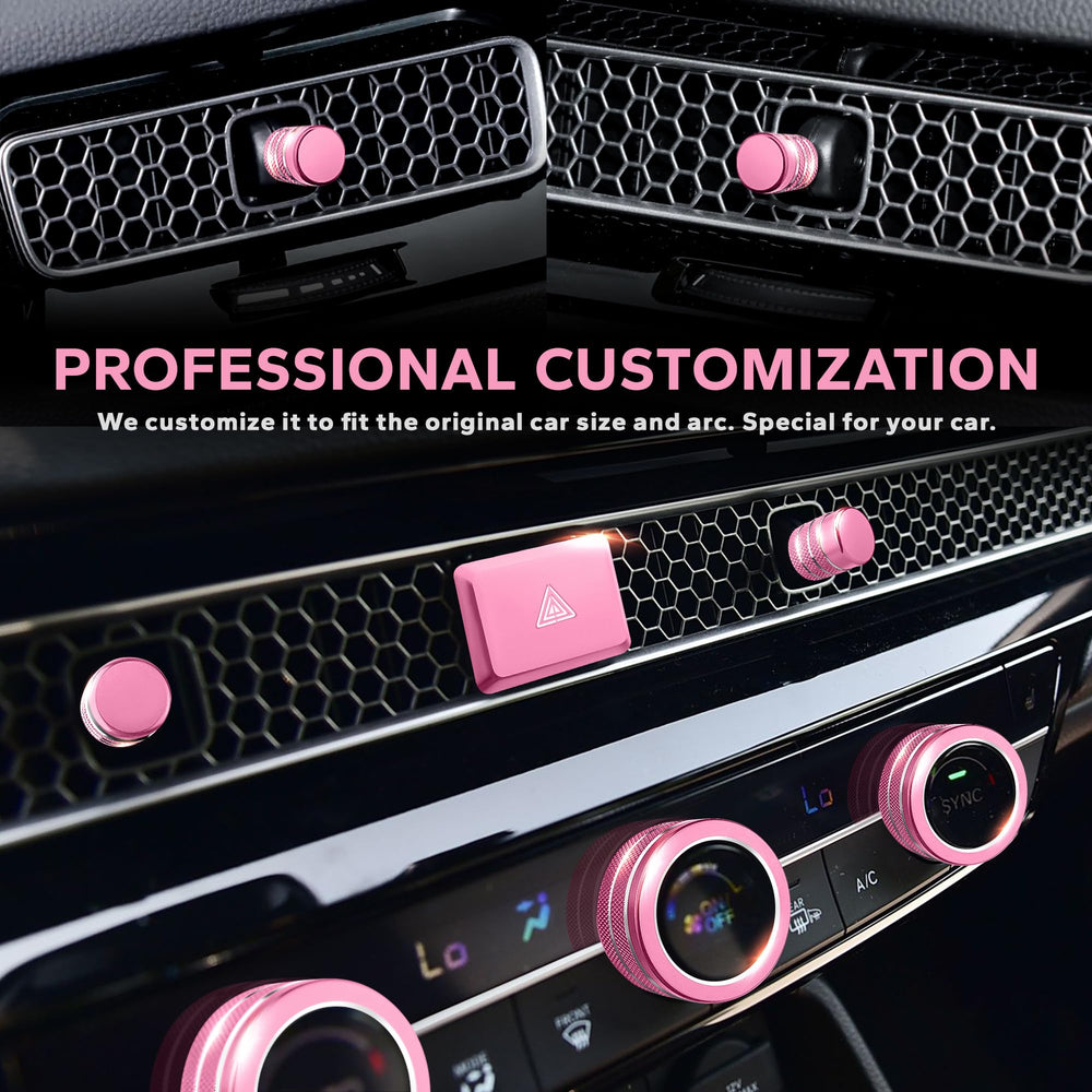 Polodunn installed on dashboard wide view adding coordinated pink accents