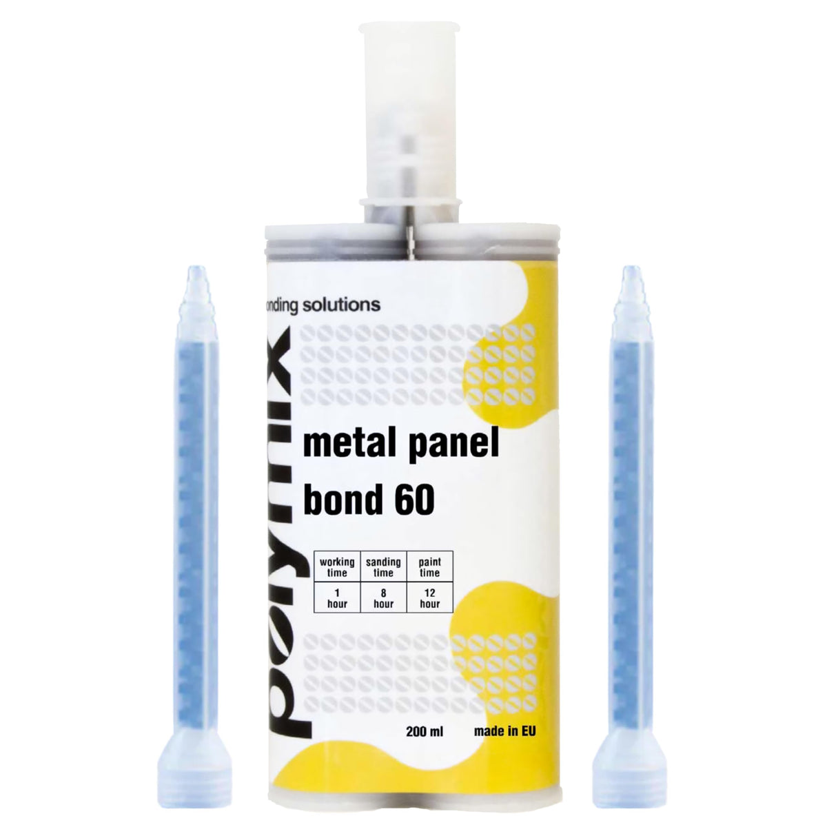 Polymix cartridge front view showing ready-to-use adhesive and professional kit benefit