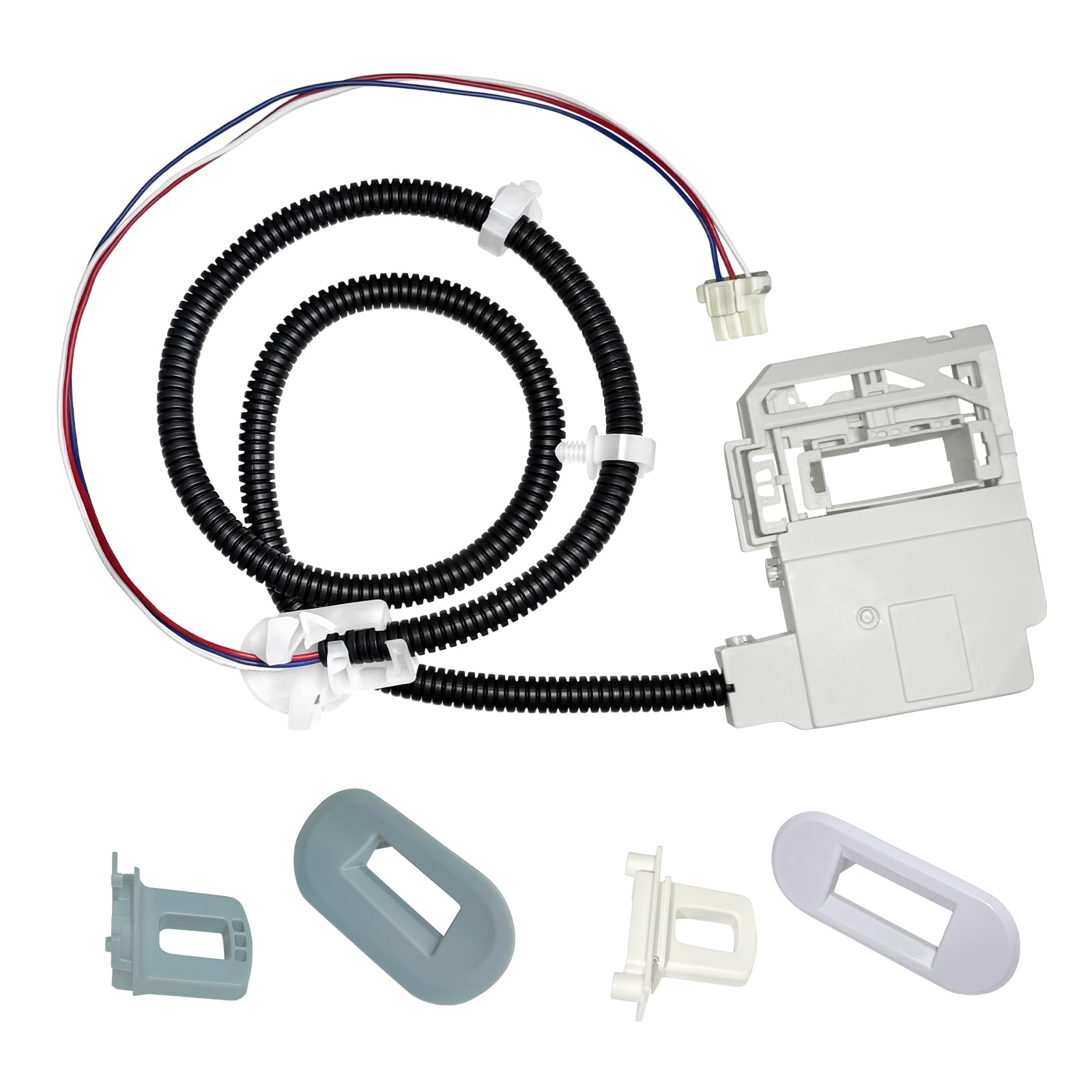 Pomartium lid lock assembly front view showing durable construction and reliable locking